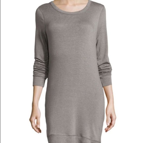 Myla Draped Open-Back Sweater Dress, Gray BCBG - Picture 2 of 8